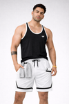 Flick Gym Nylon Shorts - White (Men)