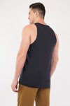 Mens Rich Black sleeveless