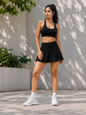 Flyte Nylon Dual Layer Skorts - Black (Women)