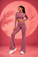Viva Nylon Flare Pants -Dusky Rose (Women)