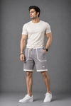 Peak Dual Tone Cotton Shorts - Grey (Men)