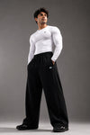 Legacy Relaxed Fit Cotton Track Pants - Black (Men)
