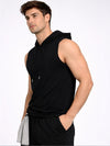 Raven Sports Sleeveless Cotton Hoodie - Black (Men)