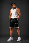 Peak Dual Tone Cotton Shorts - Black (Men)