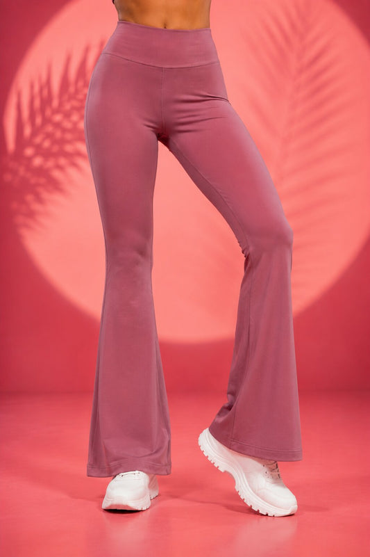 Viva Nylon Flare Pants -Dusky Rose (Women)