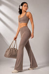 Viva Nylon Flare Pants - Beige (Women)
