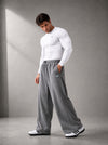 Legacy Relaxed Fit Cotton Track Pants - Grey (Men)
