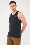 Mens Rich Black sleeveless