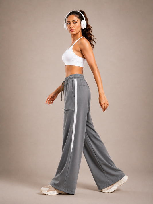 Evo Relaxed Fit Cotton Track Pants - Grey (Women)