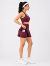 Flyte Nylon Dual Layer Skorts - Wine (Women)