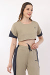 Women's Color Block Crop Top