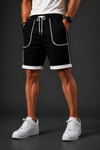 Peak Dual Tone Cotton Shorts - Black (Men)