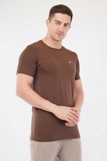 Drift Regular Fit Cotton T-Shirt - Brown (Men)