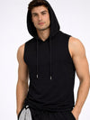 Raven Sports Sleeveless Cotton Hoodie - Black (Men)