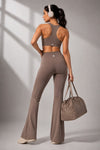 Viva Nylon Flare Pants - Beige (Women)