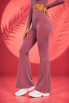 Viva Nylon Flare Pants -Dusky Rose (Women)