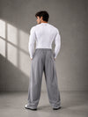 Legacy Relaxed Fit Cotton Track Pants - Grey (Men)