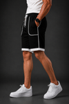 Peak Dual Tone Cotton Shorts - Black (Men)