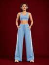 Evo Relaxed Fit Cotton Track Pants - Sky Blue (Women)