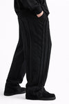 Alpha Baggy Fit Cotton Track Pants - Black (Men)