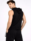 Raven Sports Sleeveless Cotton Hoodie - Black (Men)