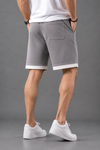 Peak Dual Tone Cotton Shorts - Grey (Men)