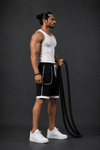 Peak Dual Tone Cotton Shorts - Black (Men)