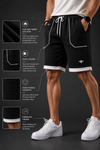 Peak Dual Tone Cotton Shorts - Black (Men)
