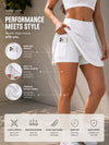 Flyte Nylon Dual Layer Skorts - White (Women)