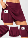 Flyte Nylon Dual Layer Skorts - Wine (Women)