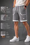 Peak Dual Tone Cotton Shorts - Grey (Men)