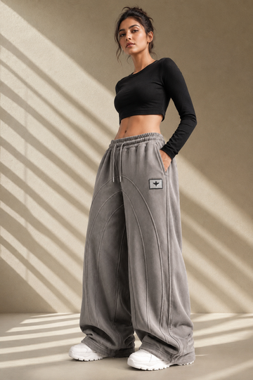Alpha Cotton Track Pants - Light Grey (Women)