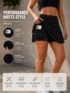 Flyte Nylon Dual Layer Skorts - Black (Women)