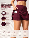 Flyte Nylon Dual Layer Skorts - Wine (Women)