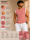 Dripz Sleeveless Cotton T-Shirt - Peach (Men)