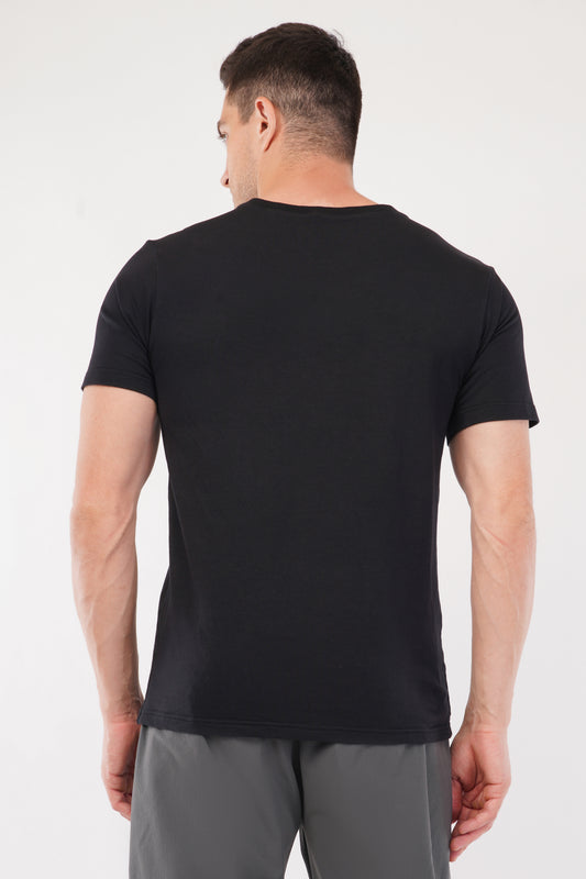 Drift Regular Fit Cotton T-Shirt - Black (Men)