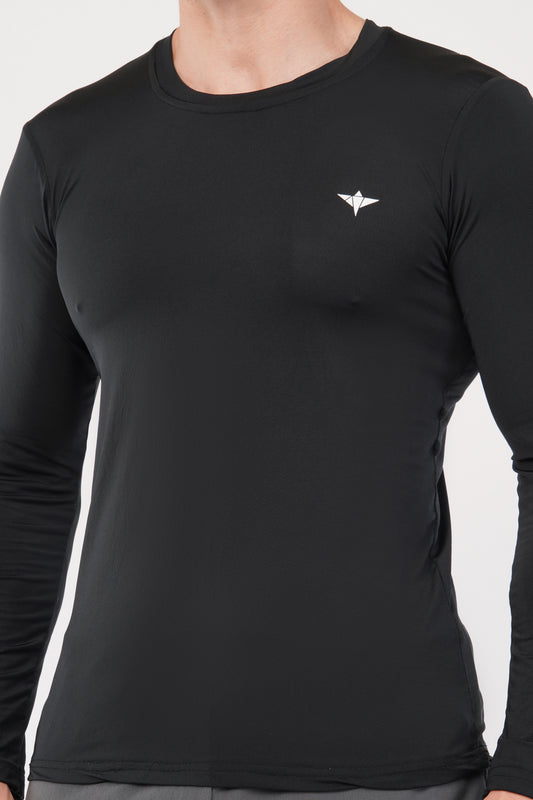 Nova Full Sleeve Compression T-Shirt - Black (Men)