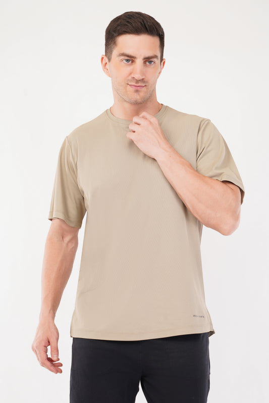 Beast Honeycomb Cotton T-Shirt - Beige (Men)