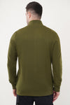 Shine Regular Fit Cotton Sweatshirt - Olive Green (Men)