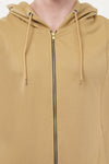 Roar Sleeveless Regular Fit Cotton Hoodie - Mustard Yellow (Men)