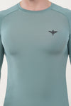 Nova Full Sleeve Compression T-Shirt - Sage Green (Men)