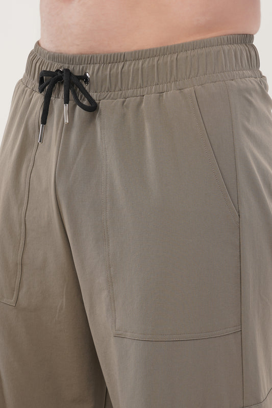 INDIAN HAWK Olive Green Cargo Track Pants for Women