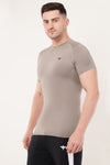 Men's Compression T-Shirt (Beige)