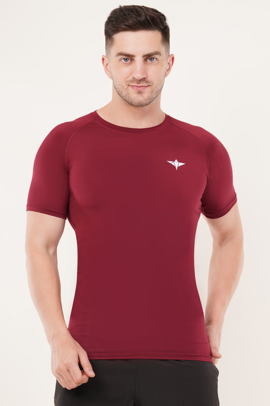 Men's Compression T-Shirt (Maroon)