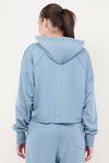 Snug Relaxed Fit Cotton Hoodie - Sky Blue (Women)