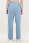 Street Relaxed Fit Cotton Track Pants - Sky Blue (Women)