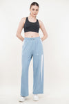 Street Relaxed Fit Cotton Track Pants - Sky Blue (Women)