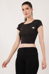 Women's Padded Wing Mesh Top