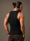 Shark Slim Fit Nylon Gym Tank - Black (Men)