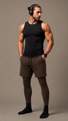 Shark Slim Fit Nylon Gym Tank - Black (Men)